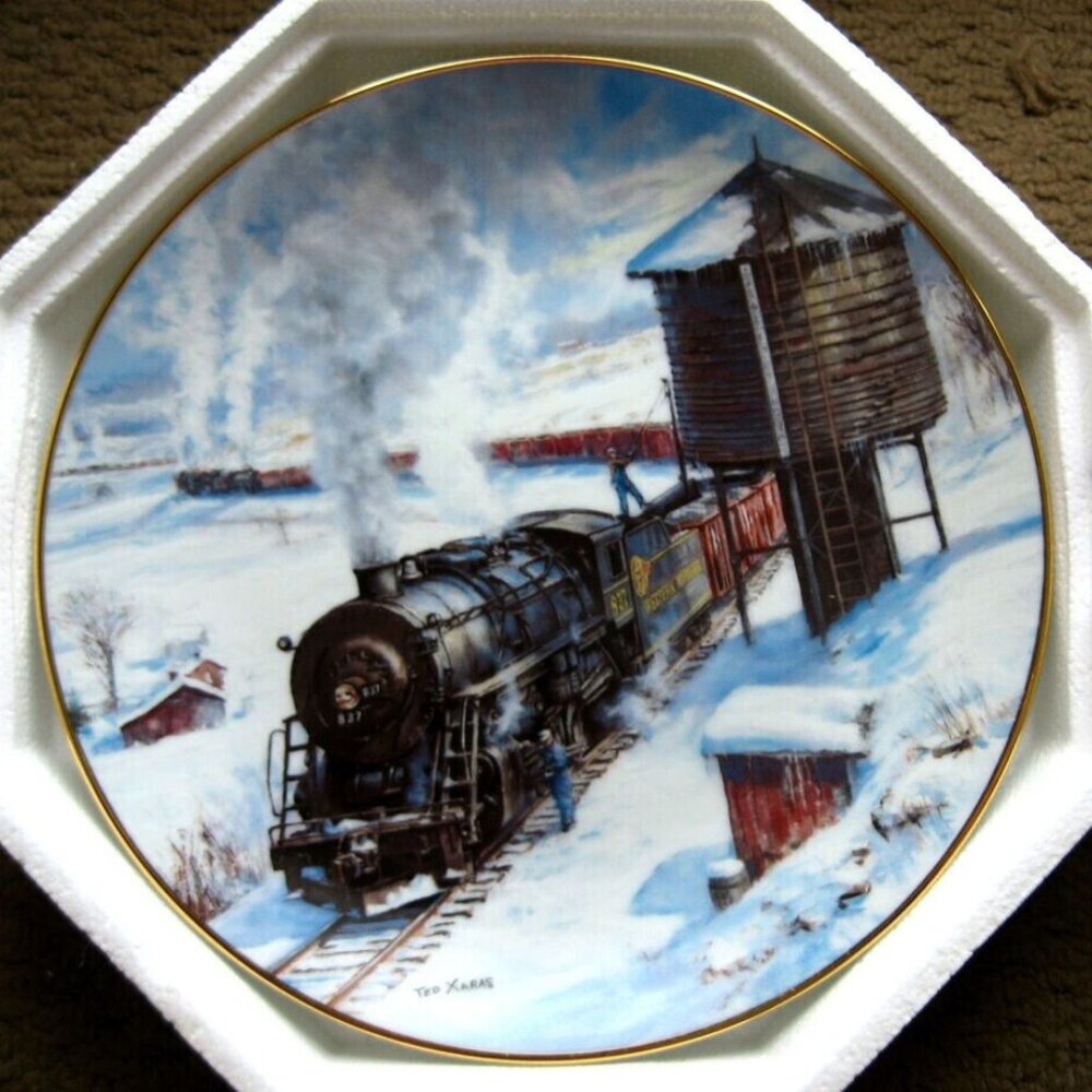 The Long Haul from the Winter Rails plate collection in 1993 from Hamilton